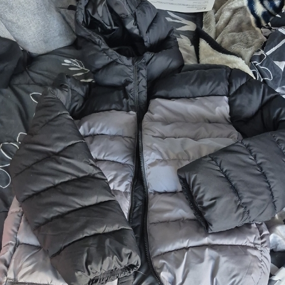 The Children's Place Other - The Children's Place Charcoal and Light Gray Puffer Jacket